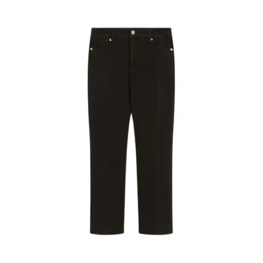 Buttoned Straight-Leg Jeans