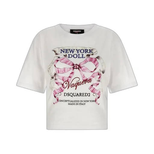 Crew-Neck Front-Print Top