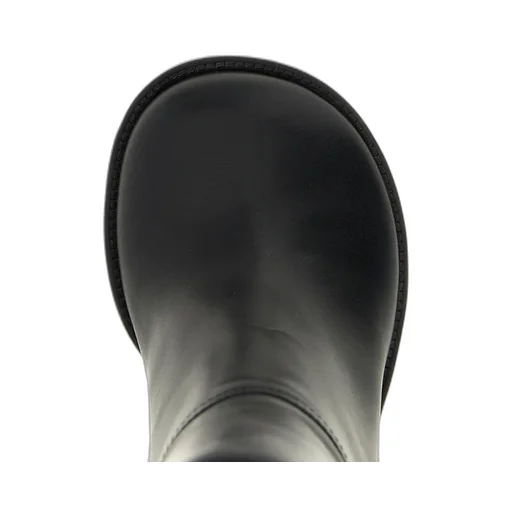 90Mm Leather Wedge Boots