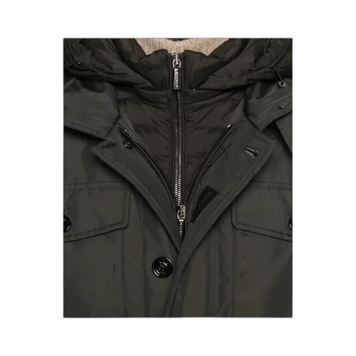 Hooded Flap-Pocket Jacket