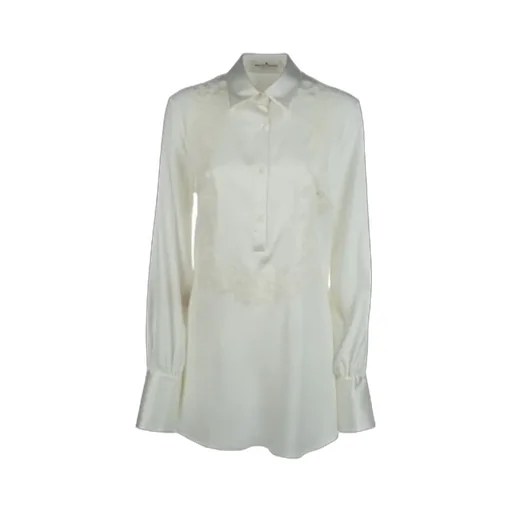 Embroidered Satin Shirt