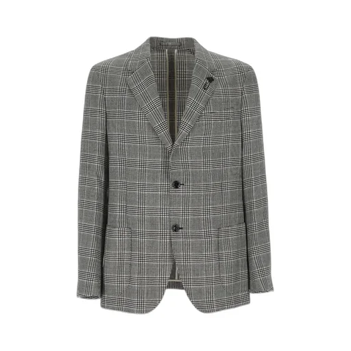 Lardini Checked Single-Breasted Blazer