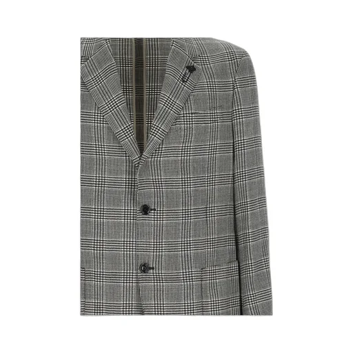 Lardini Checked Single-Breasted Blazer