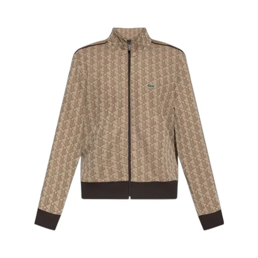 Lacoste Geometric Zip-Up Sweater