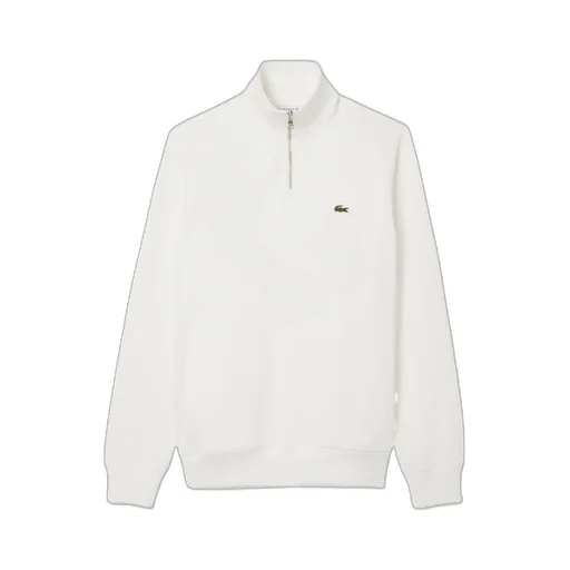 Zip-Up High Neck Interlock Sweatshirt