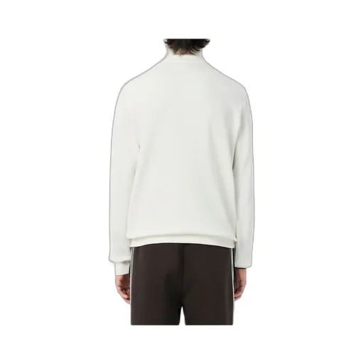 Zip-Up High Neck Interlock Sweatshirt