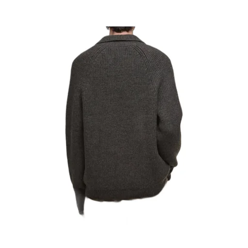 Zip-Fastening Ribbed-Knit Cardigan