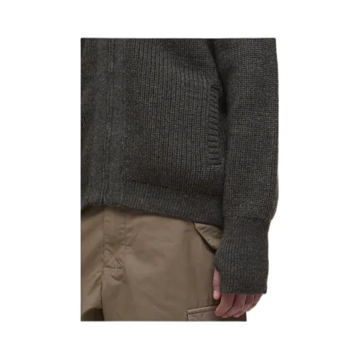 Zip-Fastening Ribbed-Knit Cardigan