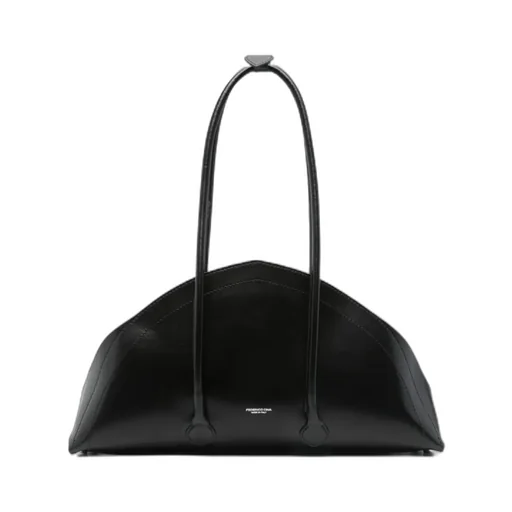 Logo Zipper Shoulder Bag