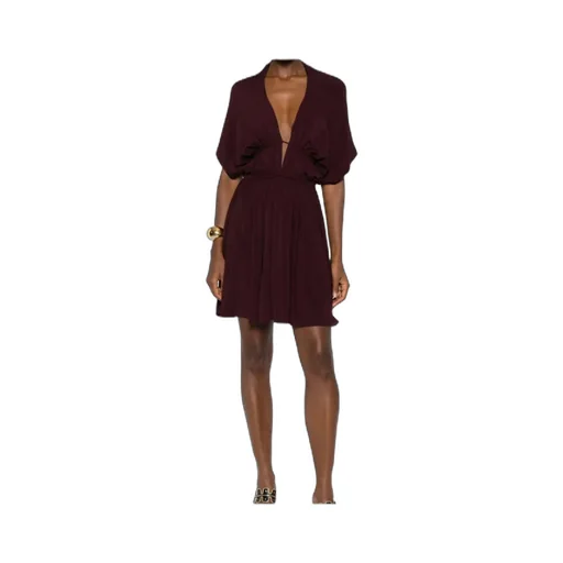 V-Neck Gathered Day Dress