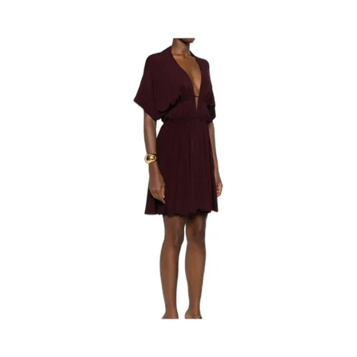 V-Neck Gathered Day Dress