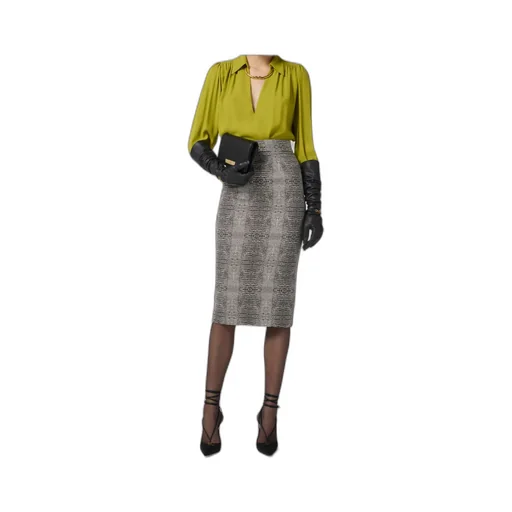 Elisabetta Franchi Slim Fit Midi Pencil Skirt