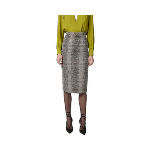 Elisabetta Franchi Slim Fit Midi Pencil Skirt