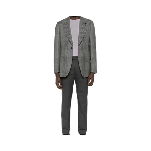 Checked Single-Breasted Blazer