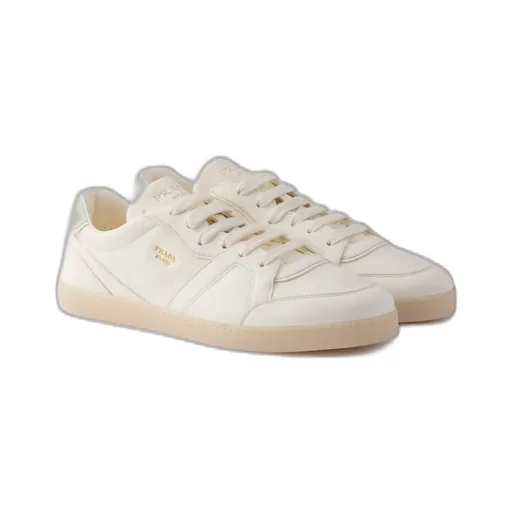 Prada Round-Toe Lace-Up Sneakers