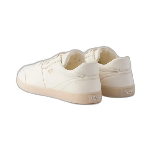 Prada Round-Toe Lace-Up Sneakers