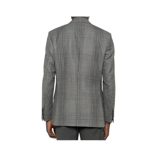 Checked Single-Breasted Blazer