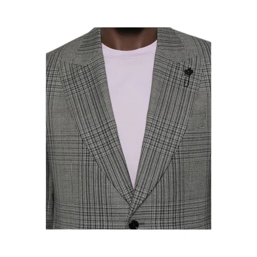 Checked Single-Breasted Blazer