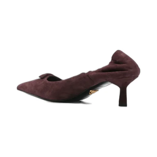 Pointed-Toe Kitten-Heel Pumps