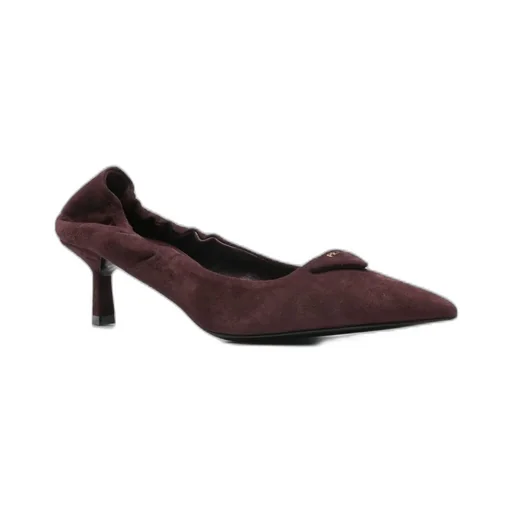 Pointed-Toe Kitten-Heel Pumps