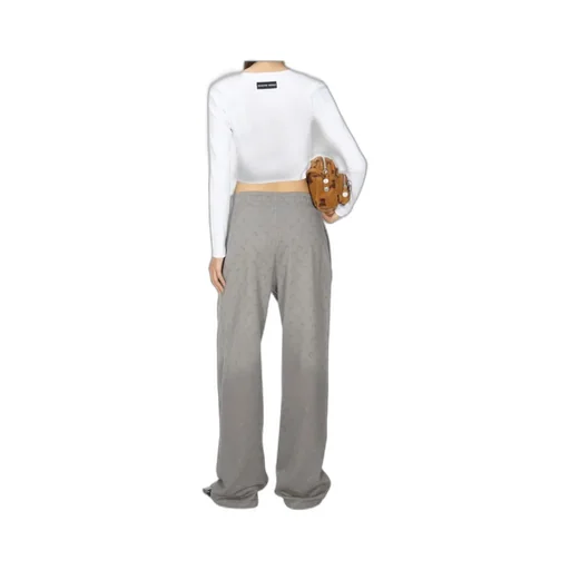 Round-Neck Long-Sleeved Fitted Short-Sleeved T-Shirt