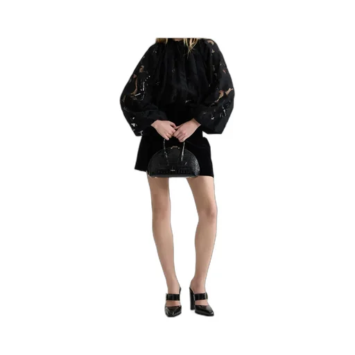 Patou Lace Detailed Collared Top