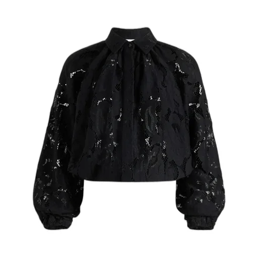 Patou Lace Detailed Collared Top