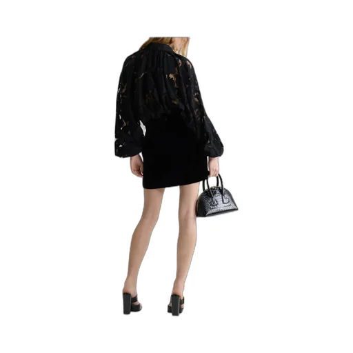 Patou Lace Detailed Collared Top