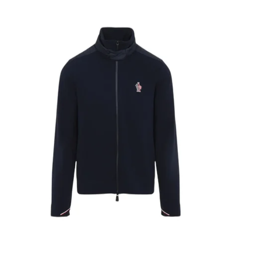 Moncler Grenoble Logo Embroidered Zip-Up Sweatshirt