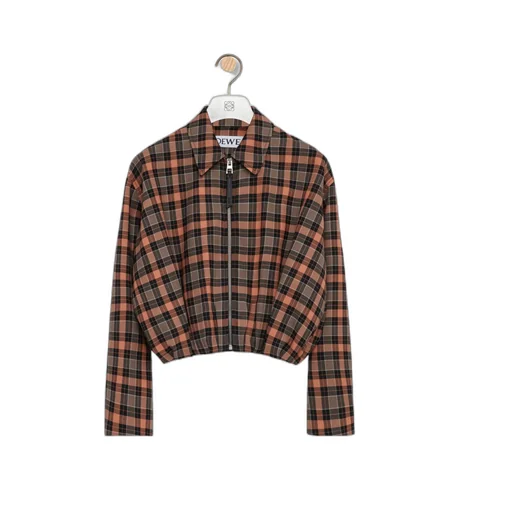 Loewe Checked Zipped Shirt Jacket