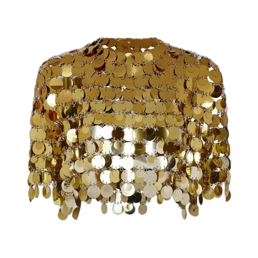 Chainmail-Embellished Cropped Top