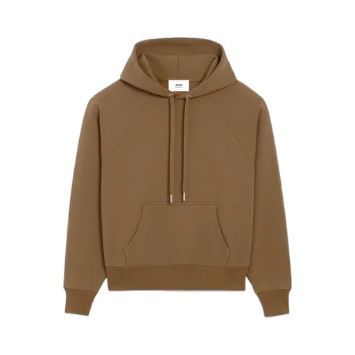 Ami Paris Logo Detailed Drawstring Hoodie