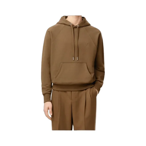 Ami Paris Logo Detailed Drawstring Hoodie