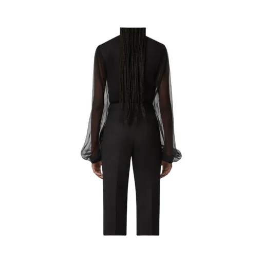 High-Neck Ruffled Top