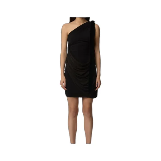 One-Shoulder Draped Mini Dress