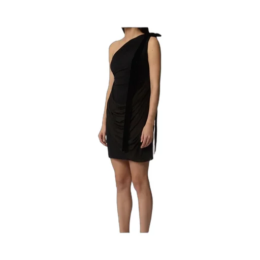 One-Shoulder Draped Mini Dress