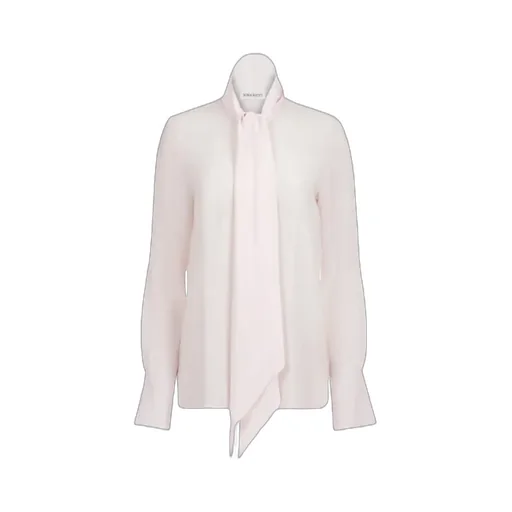 Tie-Neck Silk Shirt
