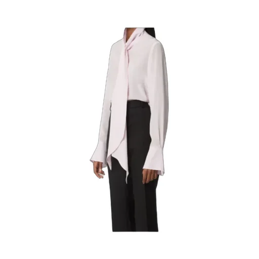 Tie-Neck Silk Shirt
