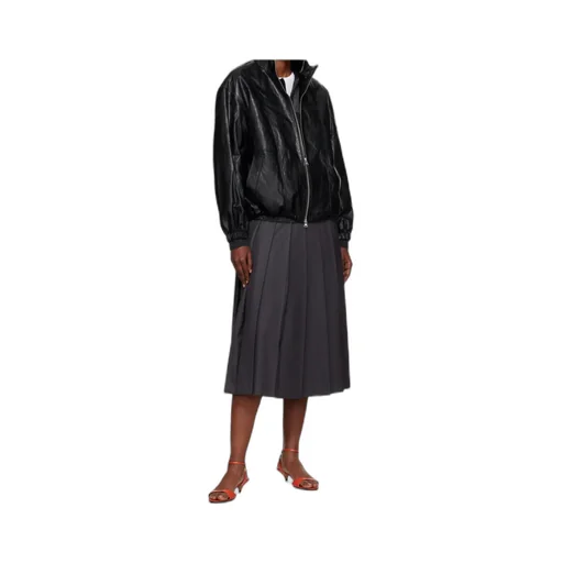 Zippered Long-Sleeved Cotton Jacket