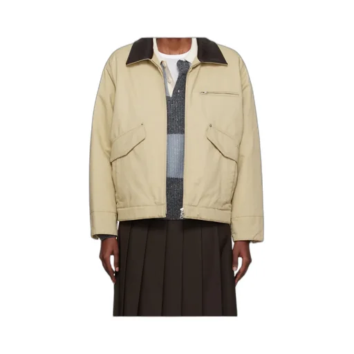 Contrast-Collar Jacket