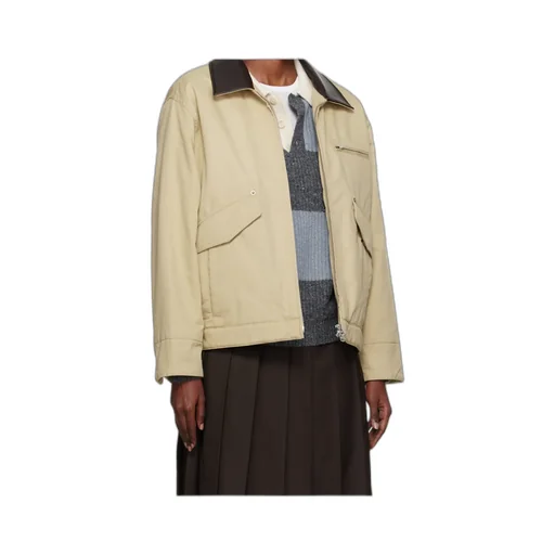Contrast-Collar Jacket