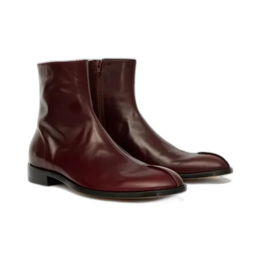 Mm6 Maison Margiela Round Toe Ankle Boots