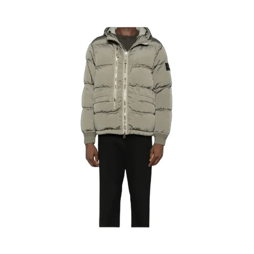 Stone Island Logo Patch Zip-Up Jacket