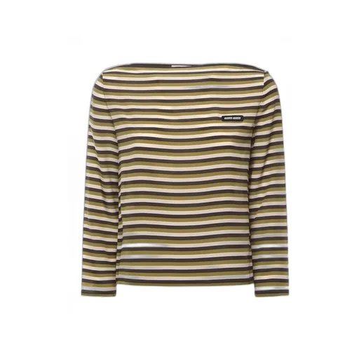 Striped Logo-Patch T-Shirt