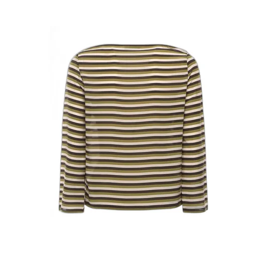 Striped Logo-Patch T-Shirt