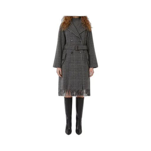 Weekend Max Mara Carpi Houndstooth Double-Breasted Coat