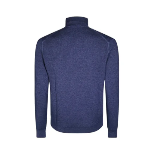 Long-Sleeves Turtleneck Ribbed Sweater