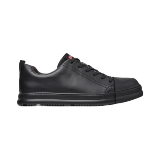 Black Leather Sneakers For Men