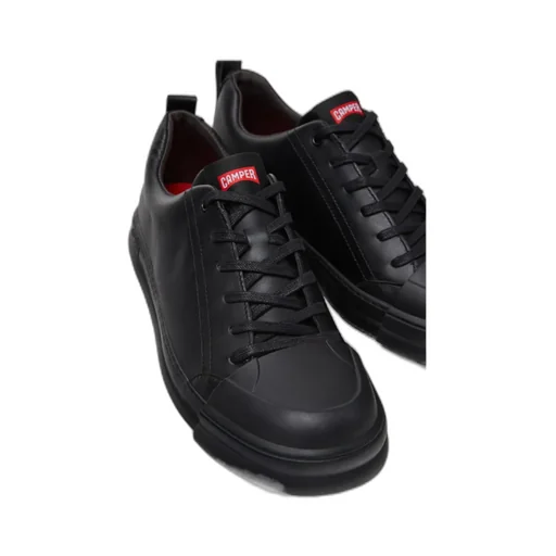 Black Leather Sneakers For Men