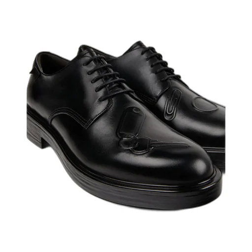 Black Leather Shoes For Men.